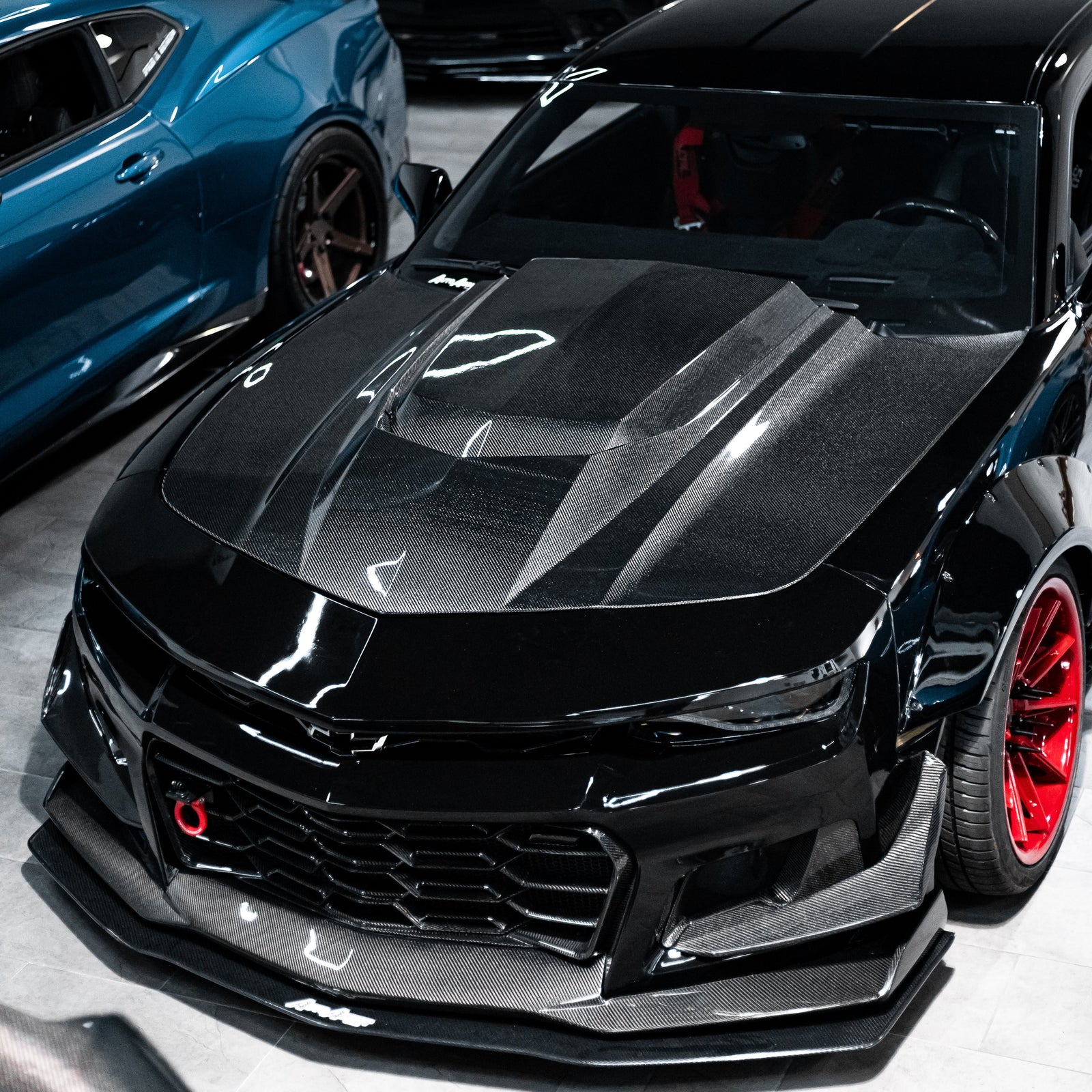 2010-2015 Chevy Camaro Type-ZR Carbon Fiber Double Sided Hood - Legends Auto Parts