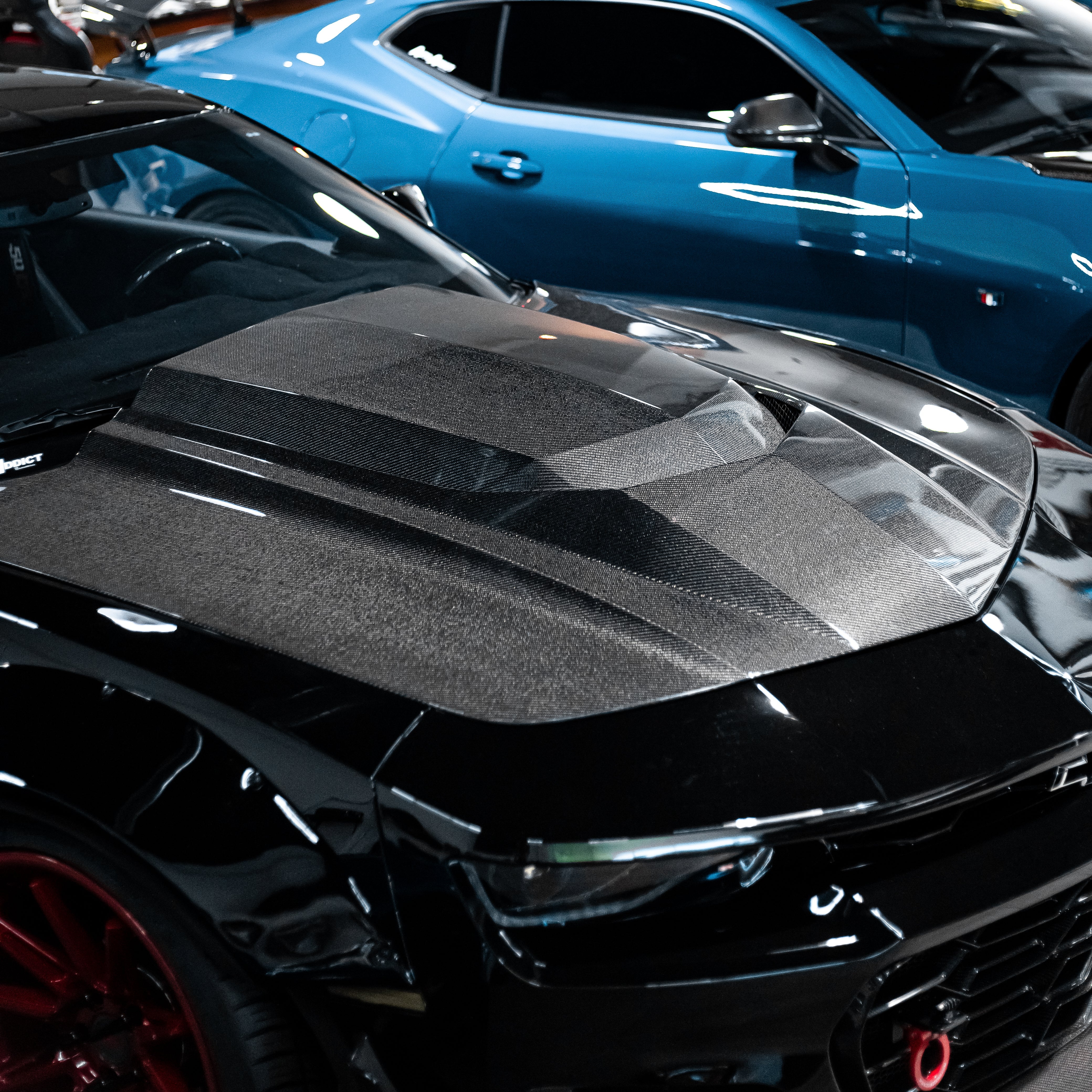 2010-2015 Chevy Camaro Type-ZR Carbon Fiber Double Sided Hood - Legends Auto Parts