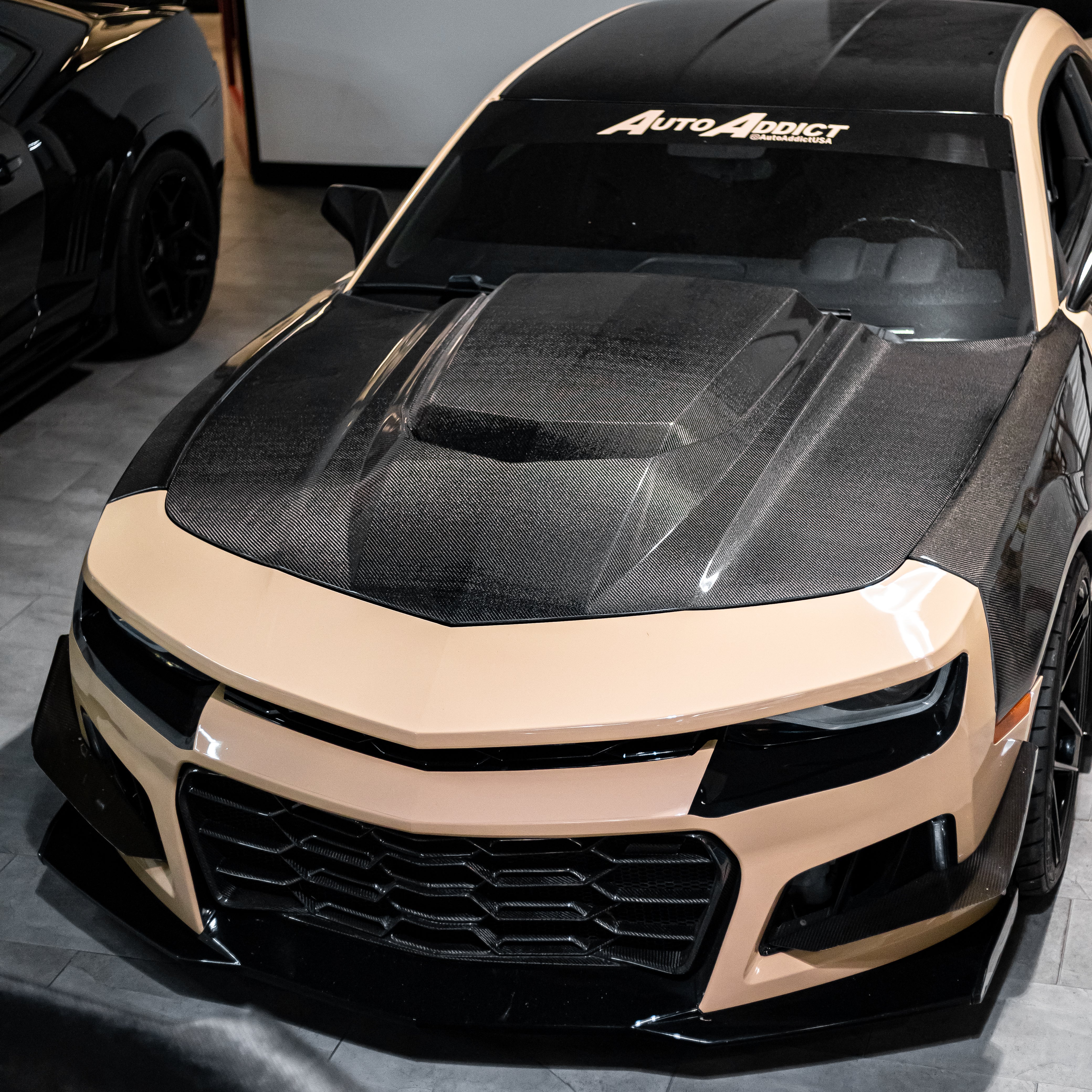 2010-2015 Chevy Camaro Type-ZR Carbon Fiber Double Sided Hood - Legends Auto Parts