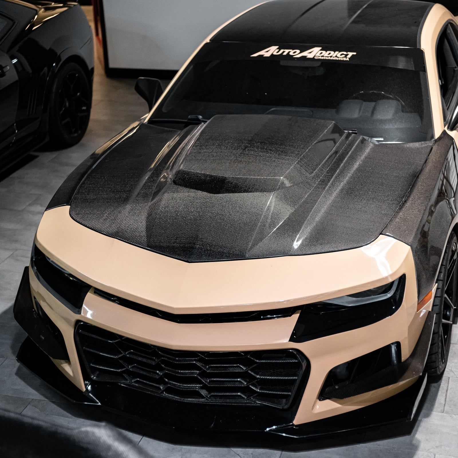 2010-2015 Chevy Camaro Type-ZR Carbon Fiber Double Sided Hood - Legends Auto Parts