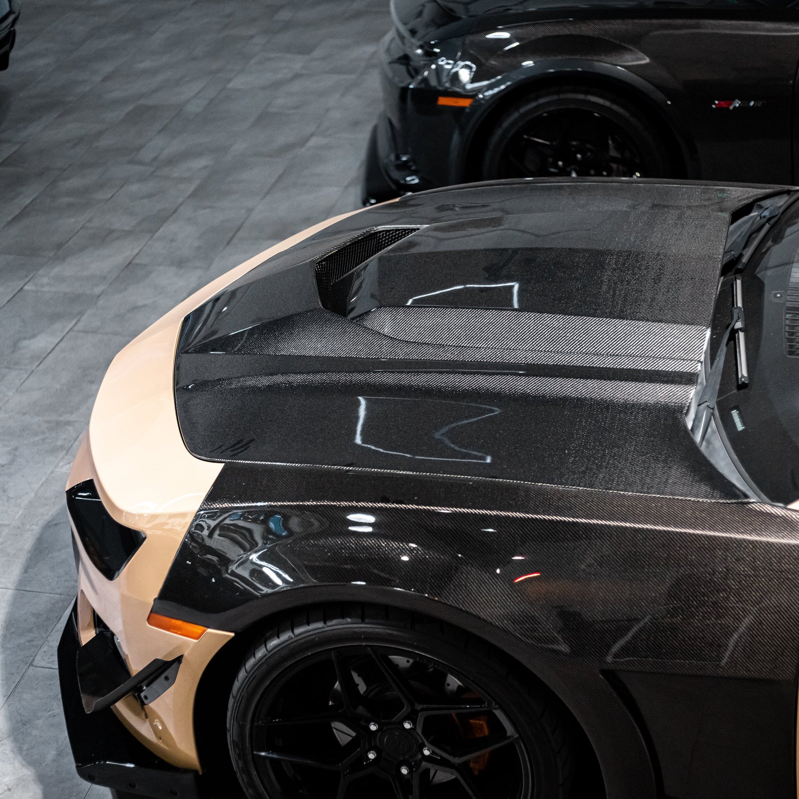 2010-2015 Chevy Camaro Type-ZR Carbon Fiber Double Sided Hood - Legends Auto Parts