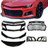 2010-2015 Chevy Camaro ZL1 Front Bumper Conversion 7pcs Full Kit Flat BLK Body Kit - Legends Auto Parts