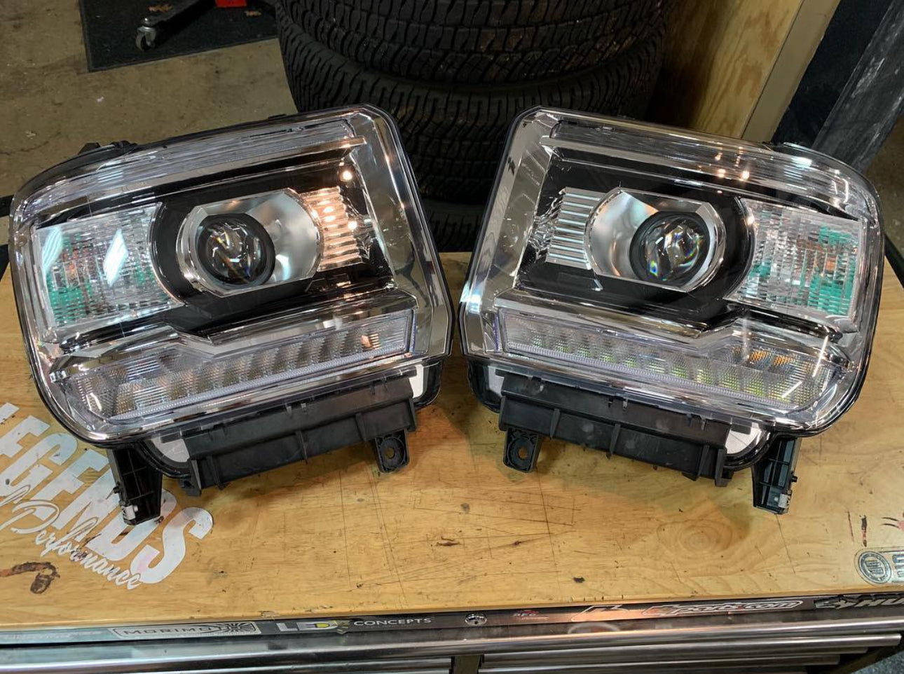 2014-2019 GMC Sierra Denali 2500/3500 HD OEM Custom Headlights - Legends Auto Parts