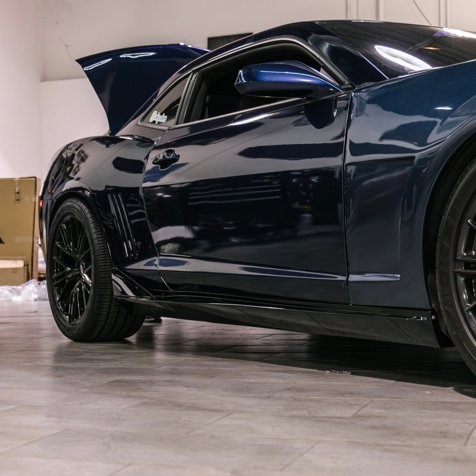 2010-2015 Chevy Camaro Evo Style Gloss Black Side Skirt Rockers - Legends Auto Parts