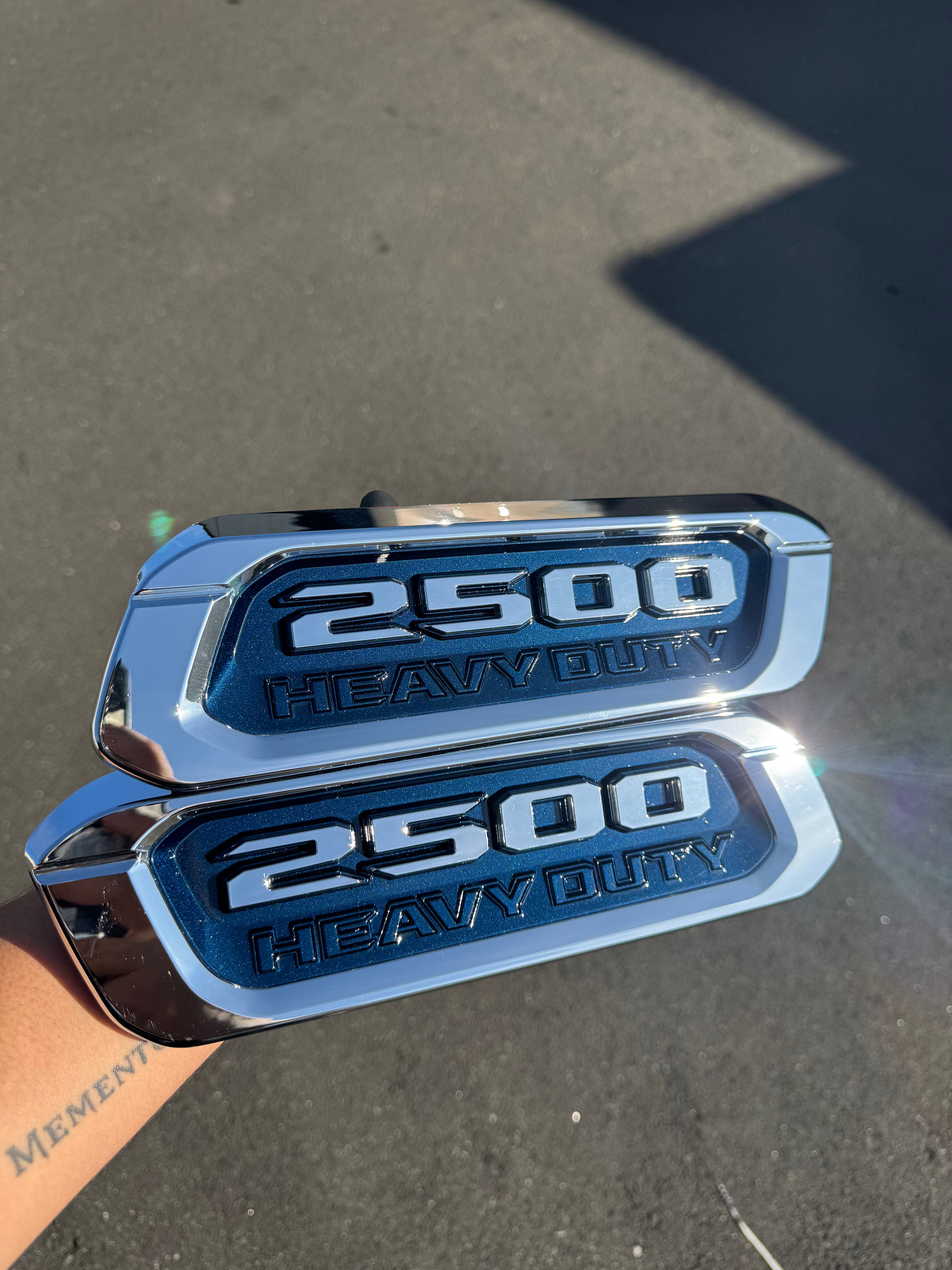 2019-2022 Ram 2500/3500 OEM Hood Badges Custom Painted - Legends Auto Parts