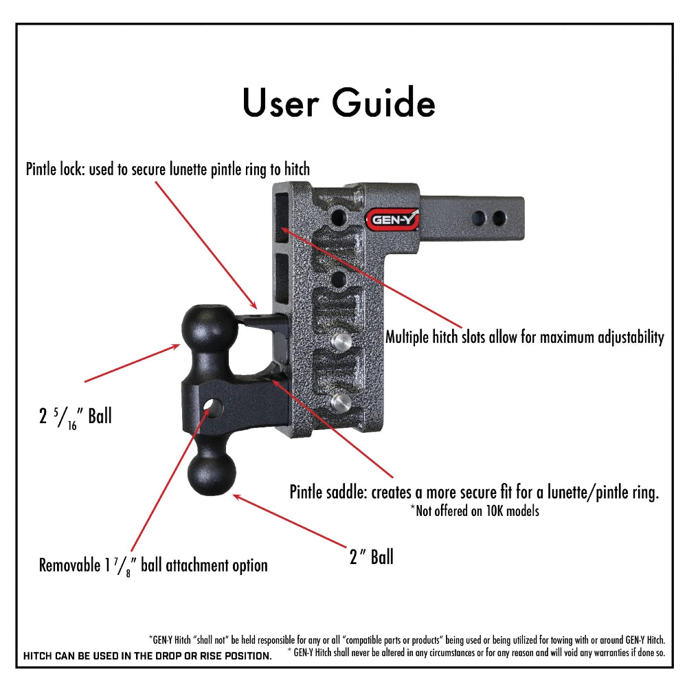 GEN-Y Hitch Mega-Duty 10k Drop Hitch