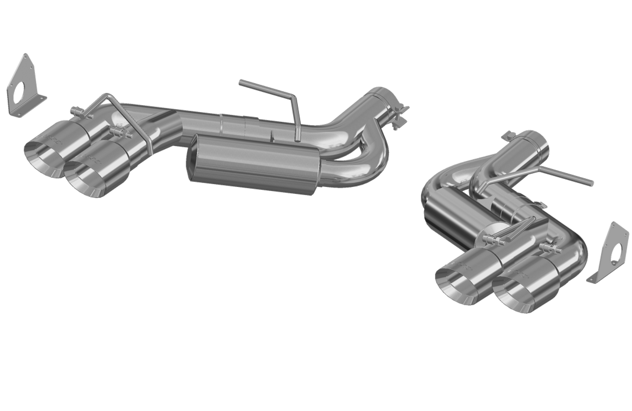 3" Dual Axle Back, Quad Tips, Aluminized, Chevy Camaro SS & ZL1 6.2L 2016 - 2024 - Legends Auto Parts