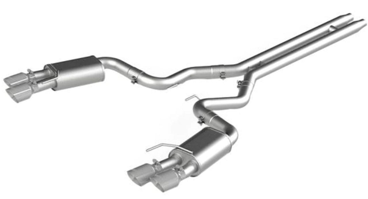 3" Cat Back, with Quad 4" Dual Wall Tips, Street Version, AL, Ford Mustang GT 5.0L 2018 - 2023 - Legends Auto Parts