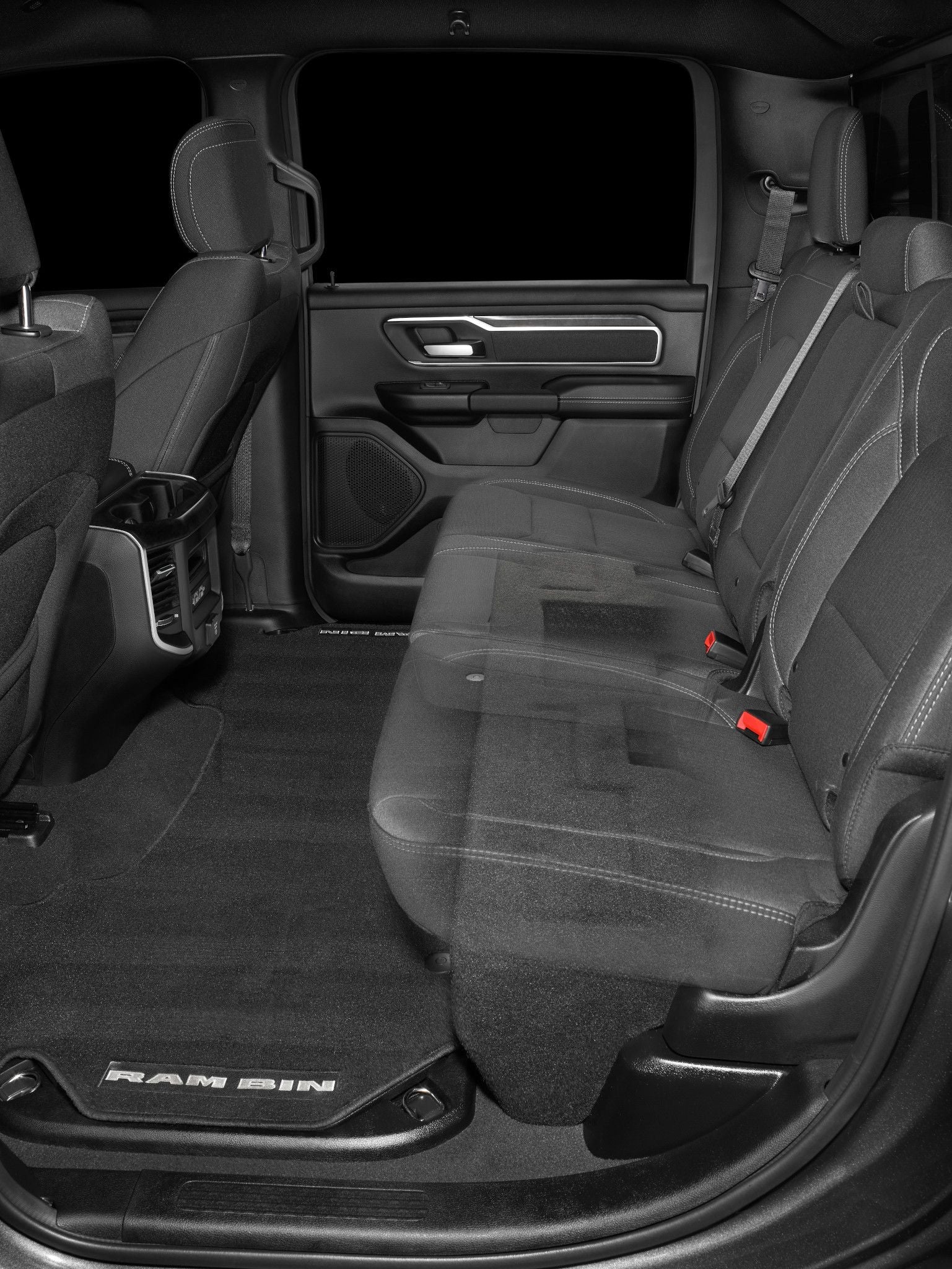 JL Audio - SB-D-5GRAMCCF/12TW3 Stealthbox® Enclosed Subwoofer for 2019-Up RAM 1500 Crew Cab models with Fixed Rear Seat