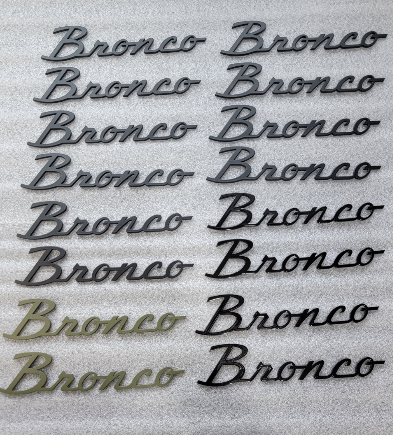 2021-2025 Ford Bronco Stainless Steel "Script" Fender Badges (Pair) - Legends Auto Parts