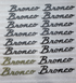 2021-2025 Ford Bronco Stainless Steel "Script" Fender Badges (Pair) - Legends Auto Parts