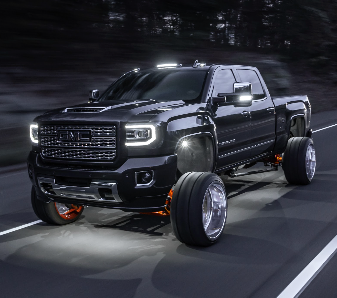 2015-2019 GMC SIerra 2500/3500 LED Cab Lights Strip Style