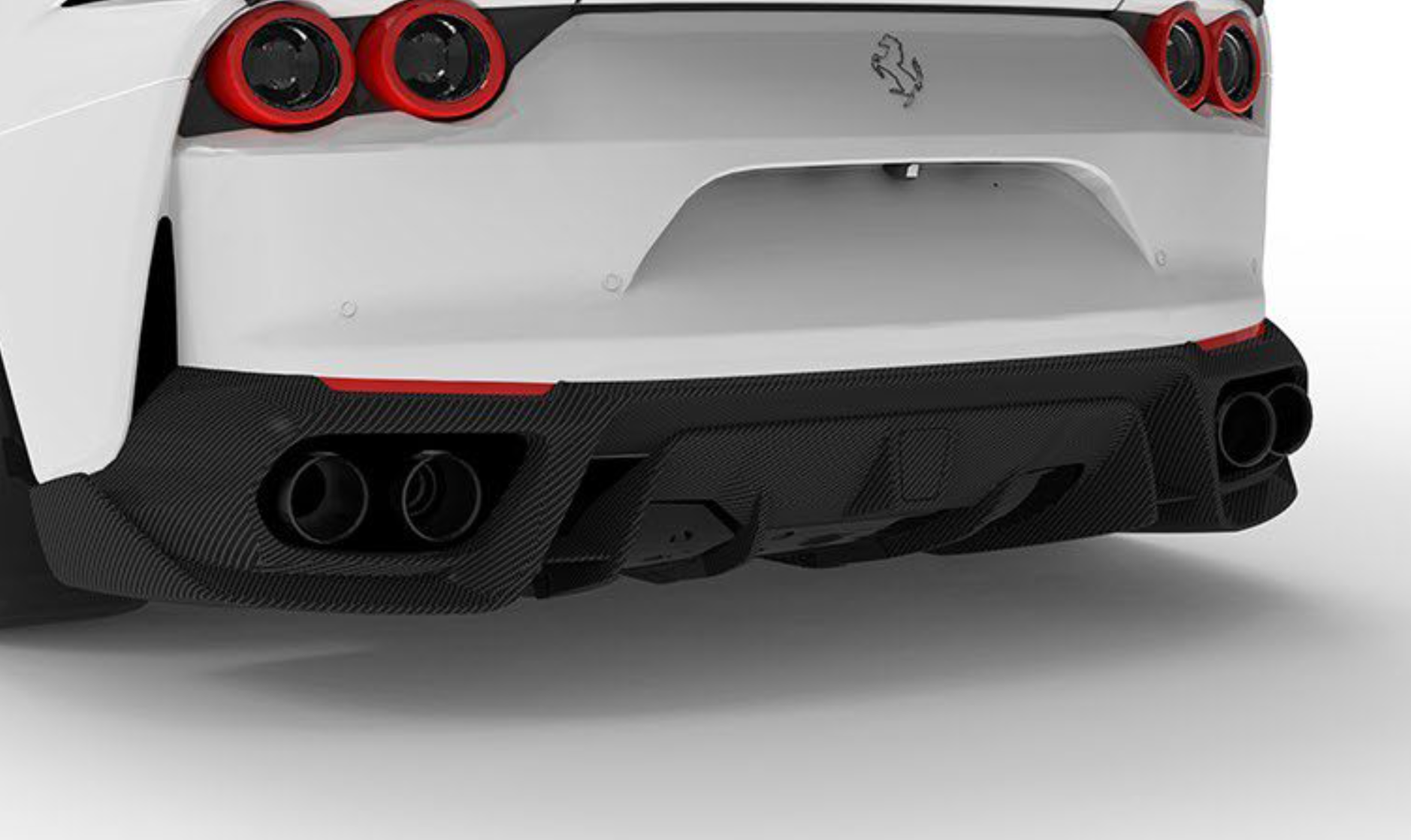 Ferrari 812 GTS-Rear Diffuser w/ Integrated Rear Trim - GTS Specific