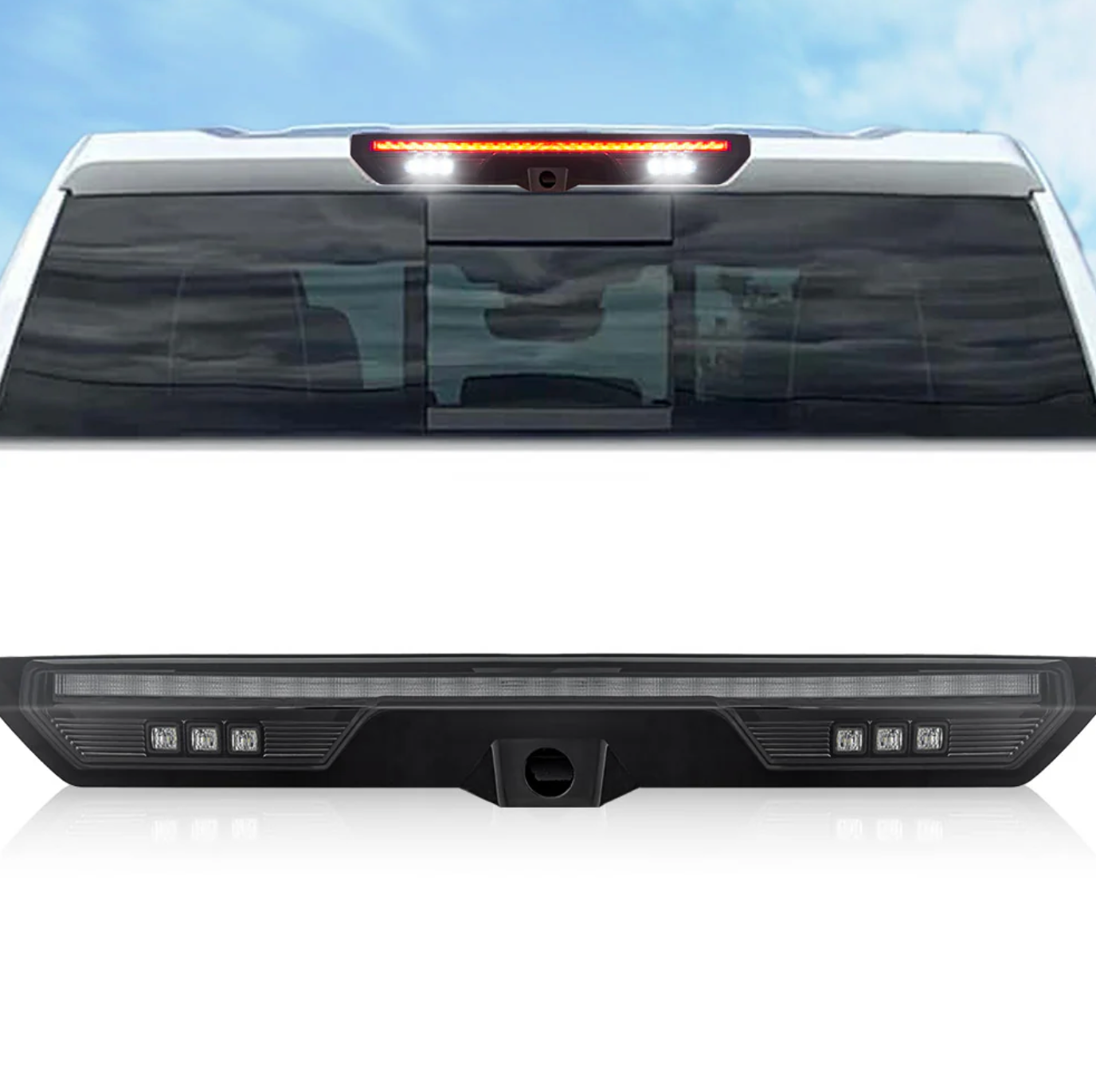 2020-2024 GMC/Chevrolet 1500/2500/3500 Smoked LED Third Brake (For Models WITH 1 Cargo Bed Camera) - Legends Auto Parts