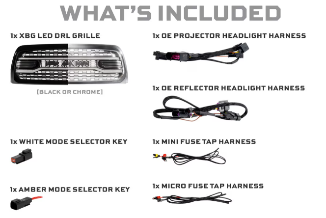 Morimoto - Dodge Ram 1500 (13-18) XBG LED DRL Grille - Legends Auto Parts
