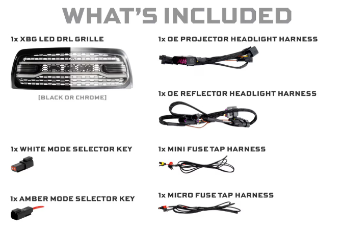 Morimoto - Dodge Ram HD (13-18) XBG LED DRL Grille - Legends Auto Parts