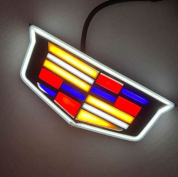 LED Emblem For 2015-Present Cadillac Escalade (Pair) - Legends Auto Parts