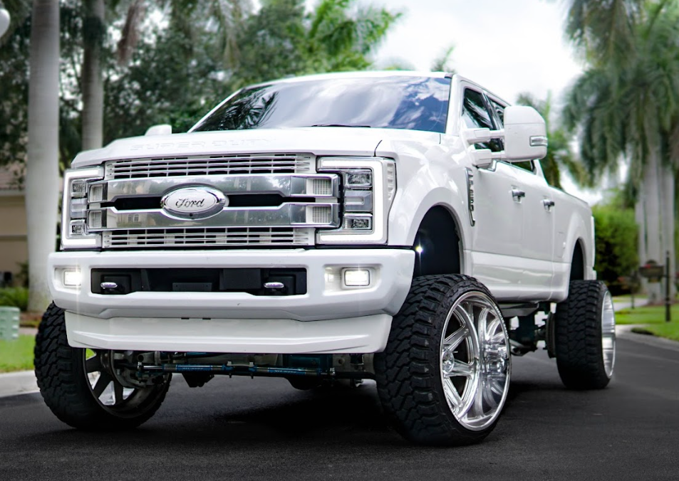 2018 Ford F250 Limited - American Force Peak Concave Wheels Pre-Mounted on Fury Country Hunter M/T Tires - Legends Auto Parts