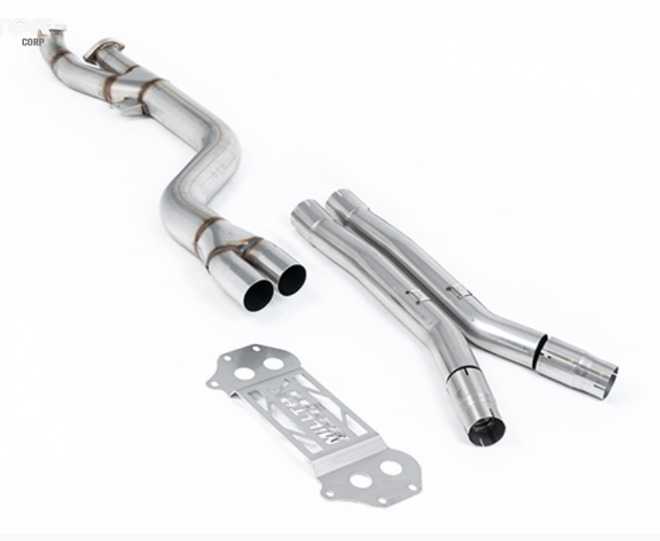 Milltek Single 102mm Non-Resonated Mid-Pipe WITH X-PIPE for BMW G8X M3 & M4 - Legends Auto Parts