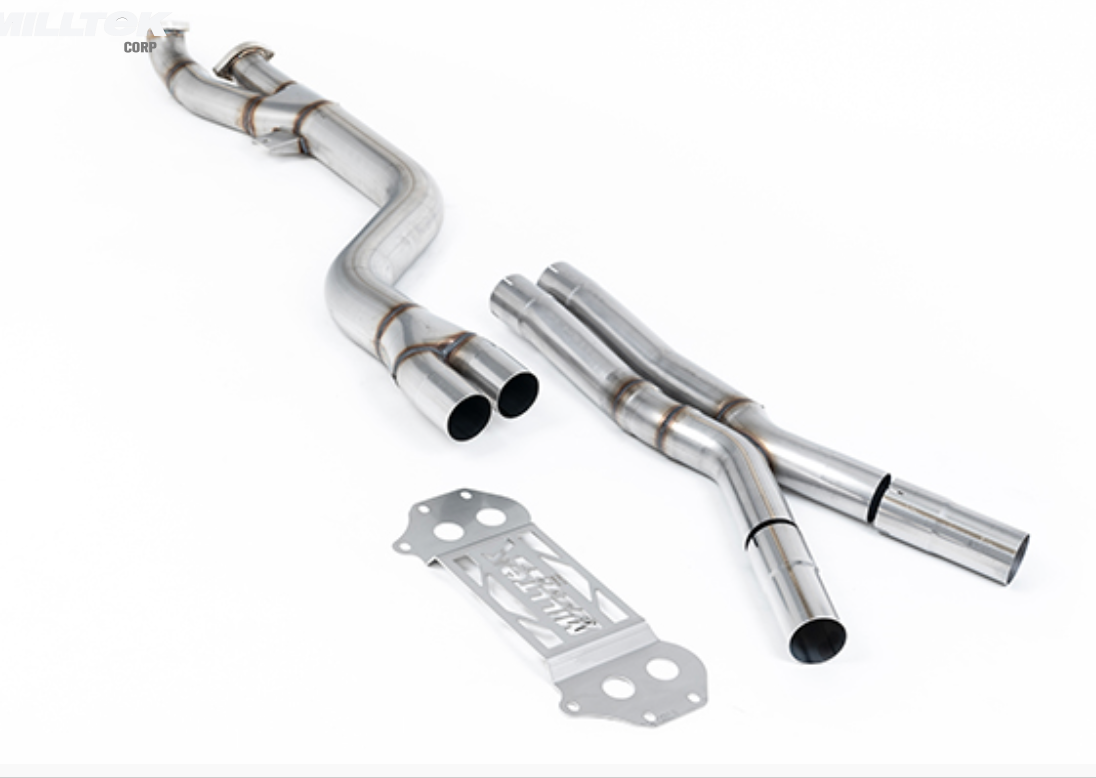 Milltek Single 102mm Non-Resonated Mid-Pipe WITH X-PIPE for BMW G8X M3 & M4 - Legends Auto Parts