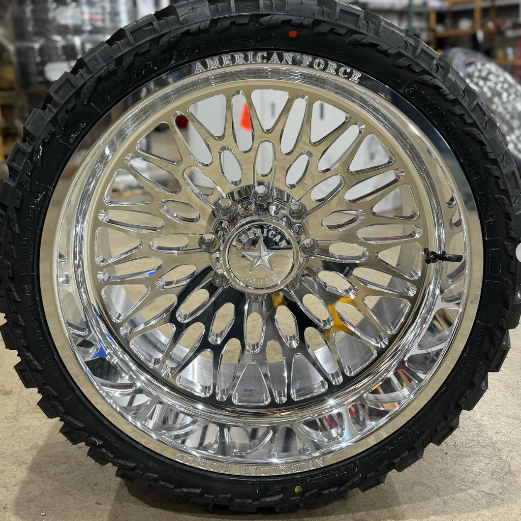 24x12 American Force CKH46 Flare - 8x6.5 Lug Pattern - Polished (Set of 4) - Legends Auto Parts