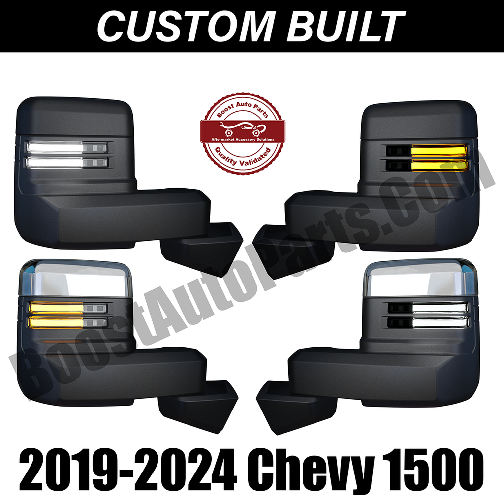 2019-2024 Chevrolet/GMC 1500 Boost Auto Parts Custom Tow Mirrors - Legends Auto Parts