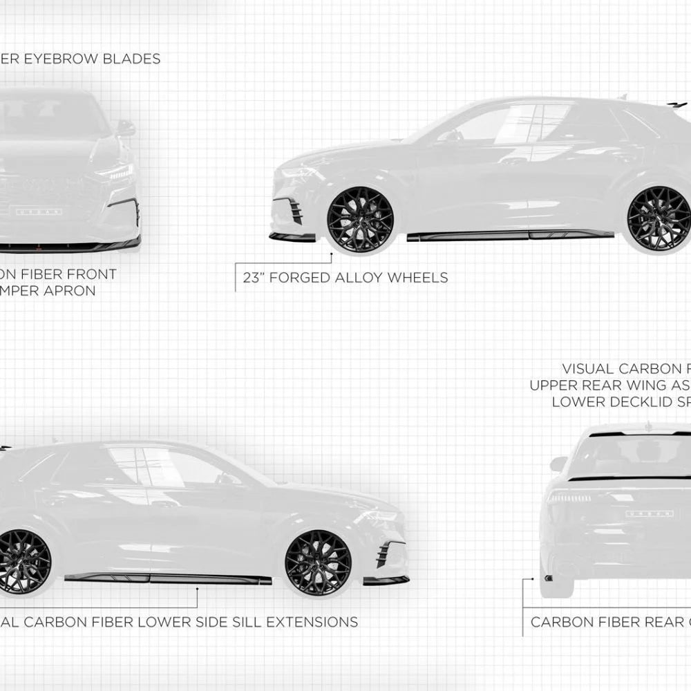 Urban Automotive Carbon Side Skirts for Audi RSQ8 - Legends Auto Parts