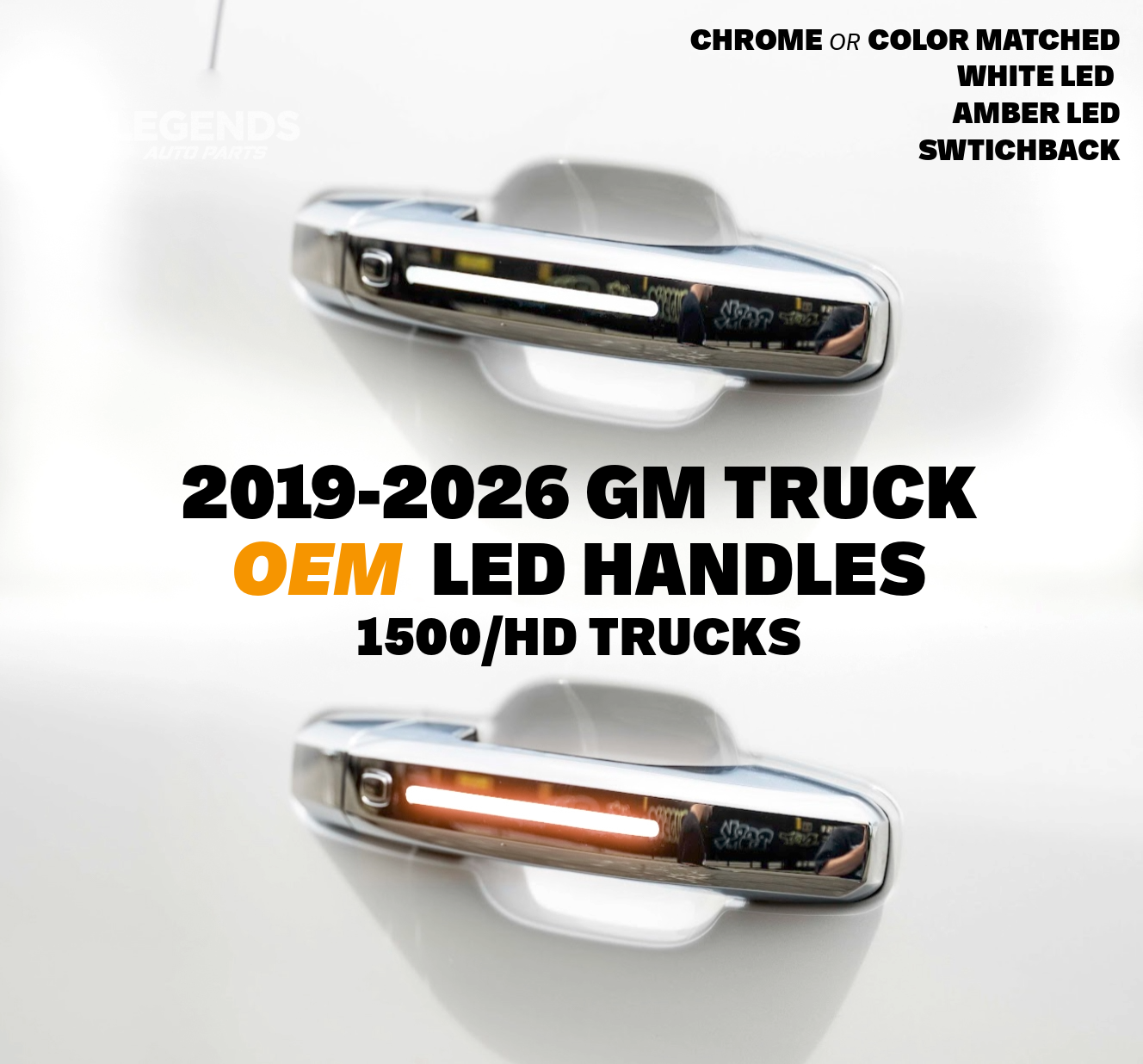 2019 - 2026 GMC Sierra / Chevrolet Silverado 1500 / 2500/3500 Custom OEM LED Handles