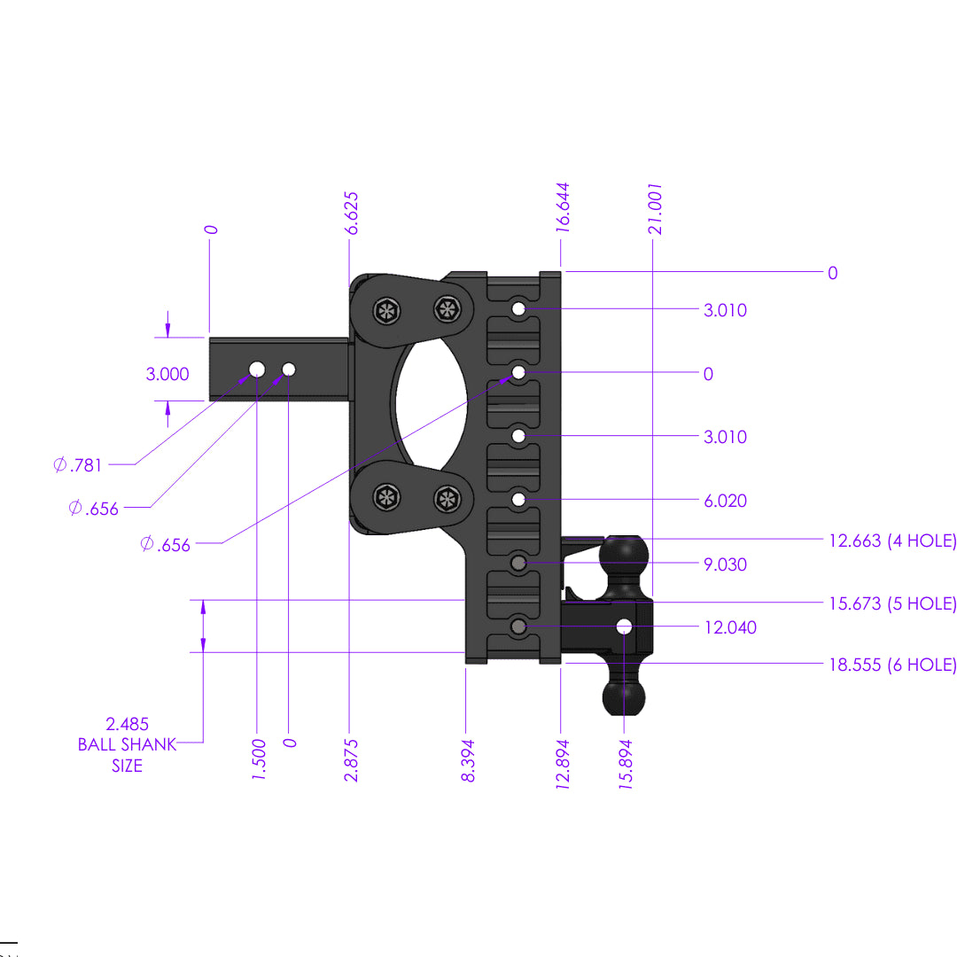 GEN-Y Hitch The Boss (Torsion-Flex) 21k Drop Hitch (2.5