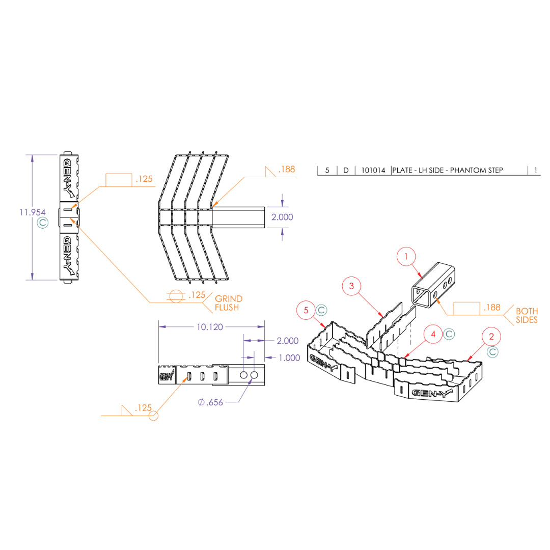 GEN-Y Hitch Phantom Serrated Hitch Step