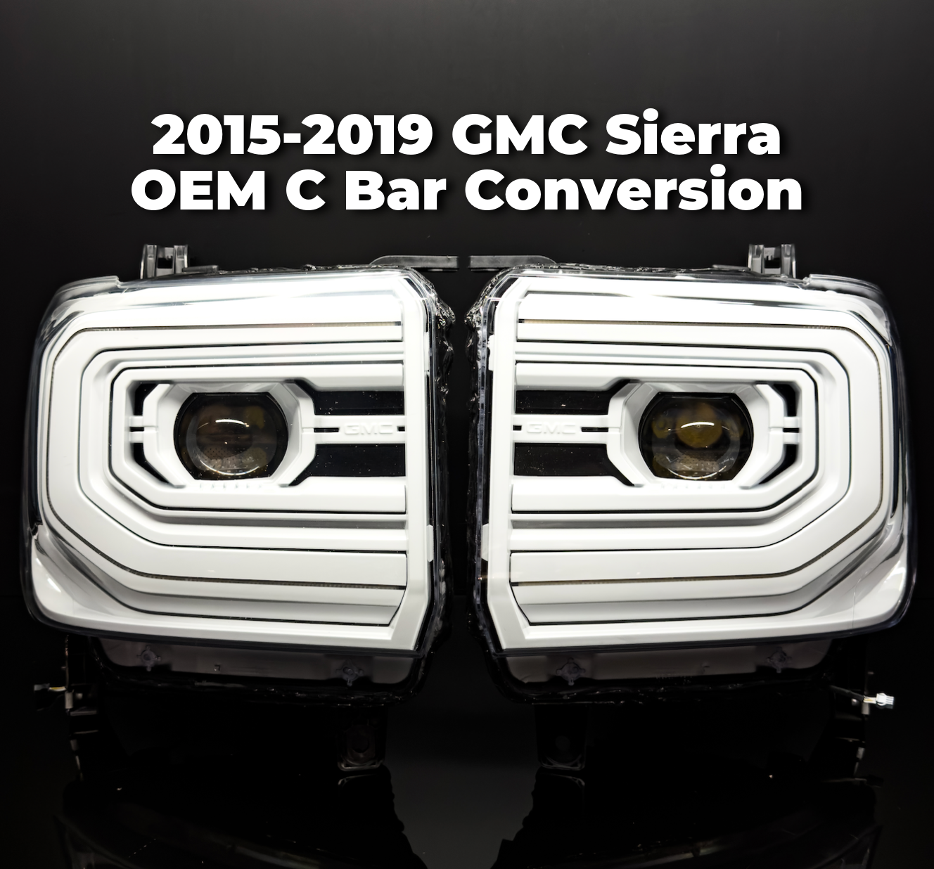 2015-2019 GMC Sierra 2500HD/3500HD LED Headlight Conversion – C-Bar Style OEM