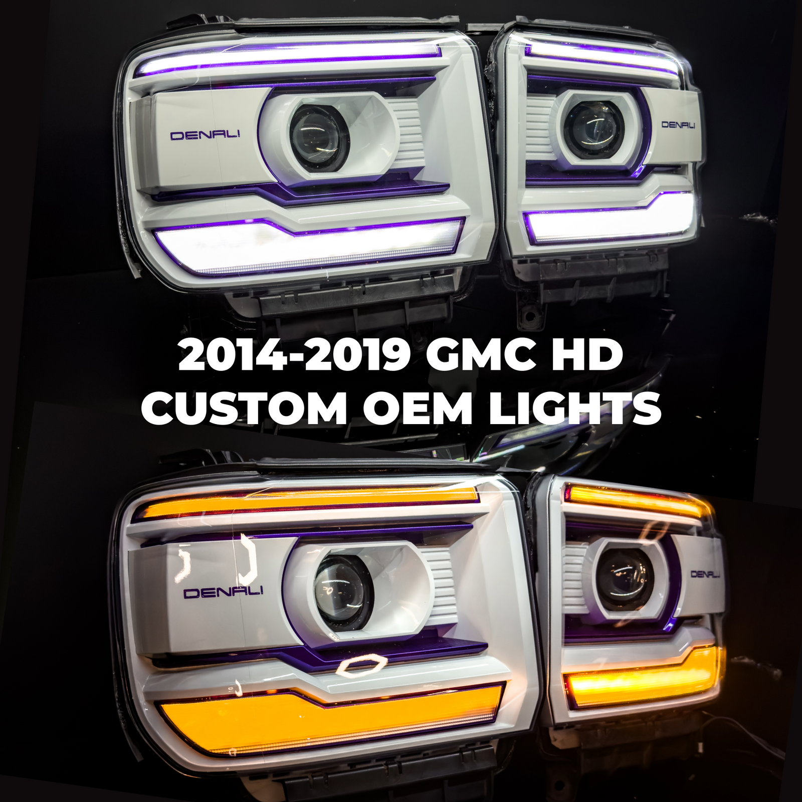 2014-2019 GMC Sierra Denali 2500/3500 HD OEM Custom Headlights