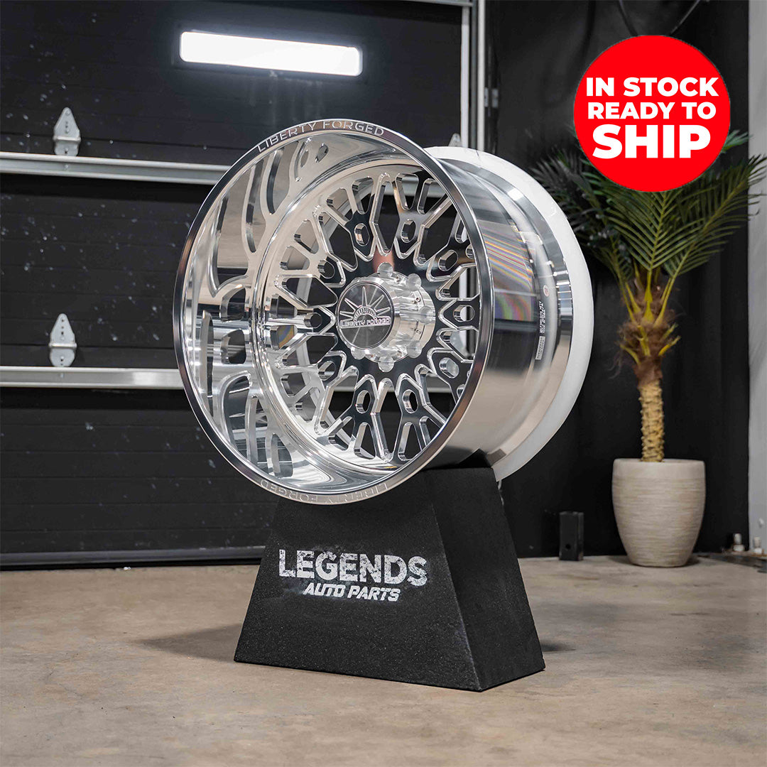 24x14 Liberty Forged LBTY15 - 8x6.5 Lug Pattern - Polished (Set of 4) - Legends Auto Parts