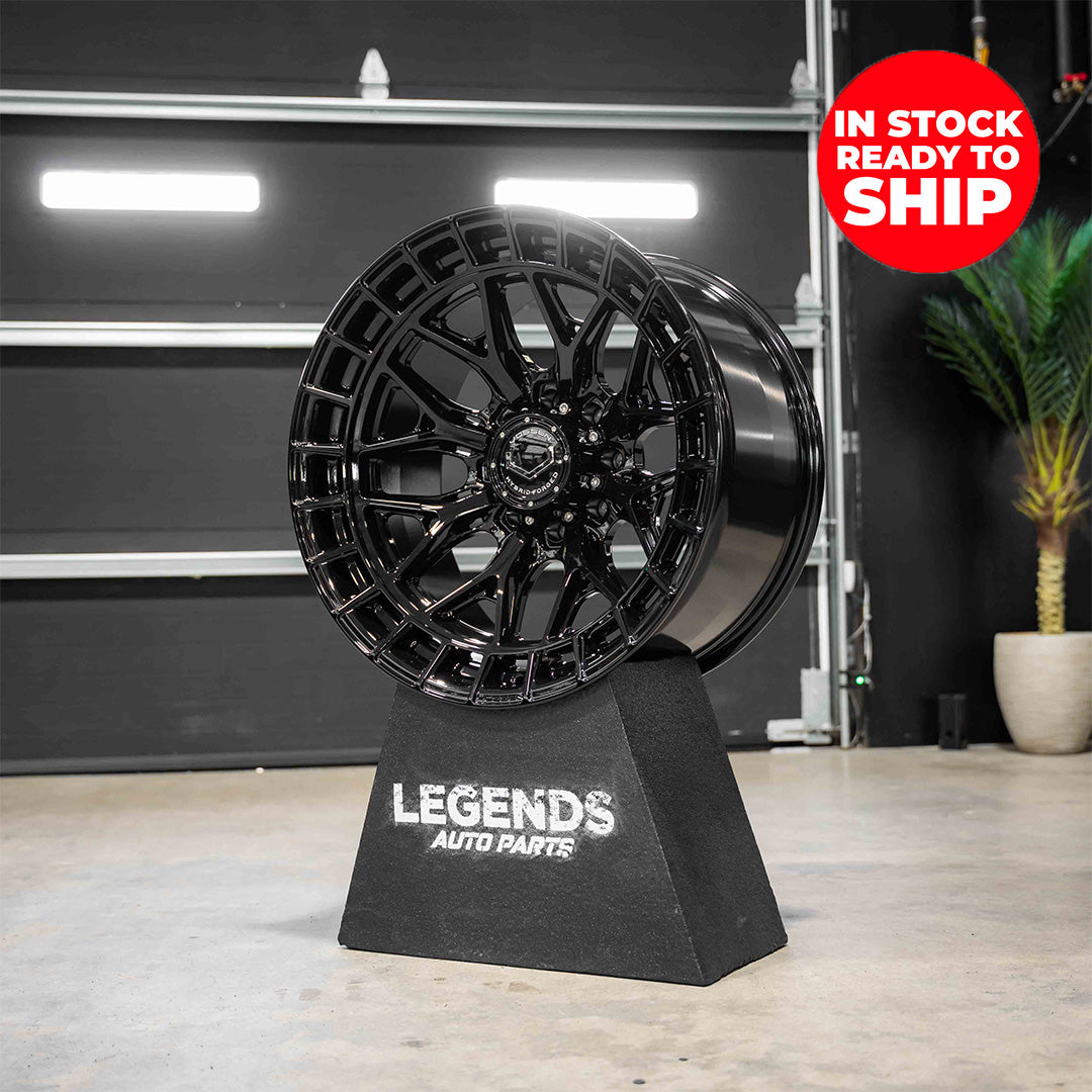 22x12 Vossen Forged HFX-1 2X26-GB Ultra Deep Lip - 8x6.5 Lug Pattern - Gloss Black (Set of 4) - Legends Auto Parts