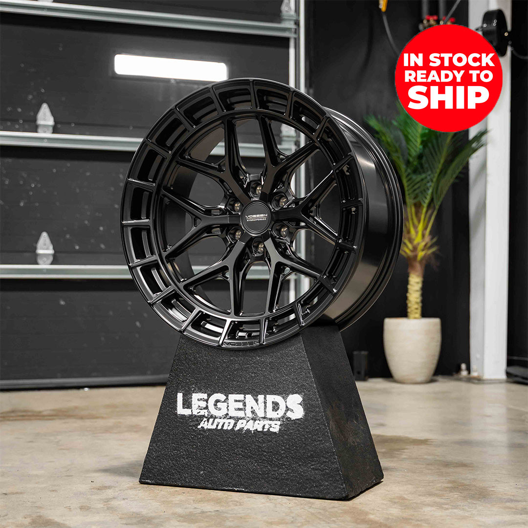 22x10 Vossen Forged HFX-1 2F27 Super Deep Lip - 6x135 Lug Pattern - Satin Black (Set of 4) - Legends Auto Parts