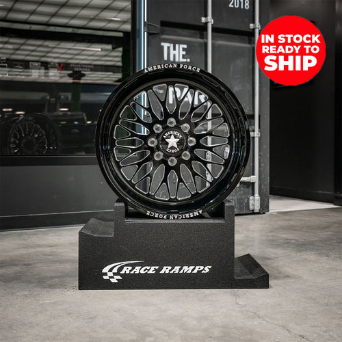 24x12 American Force N09 EXTORT - 8x6.5 Lug Pattern - Black and Milled (Set of 4)