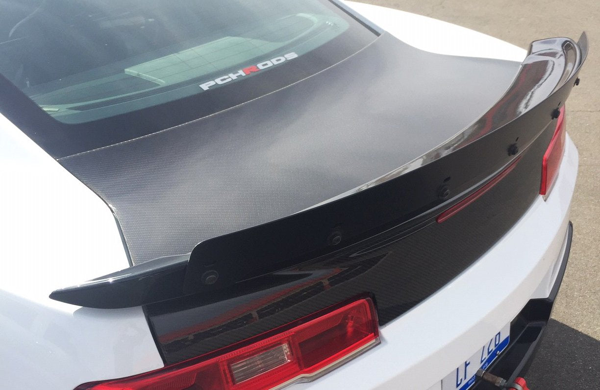 2014-2015 CHEVY CAMARO Z28 STYLE CARBON FIBER SPOILER WICKER BILL - Legends Auto Parts