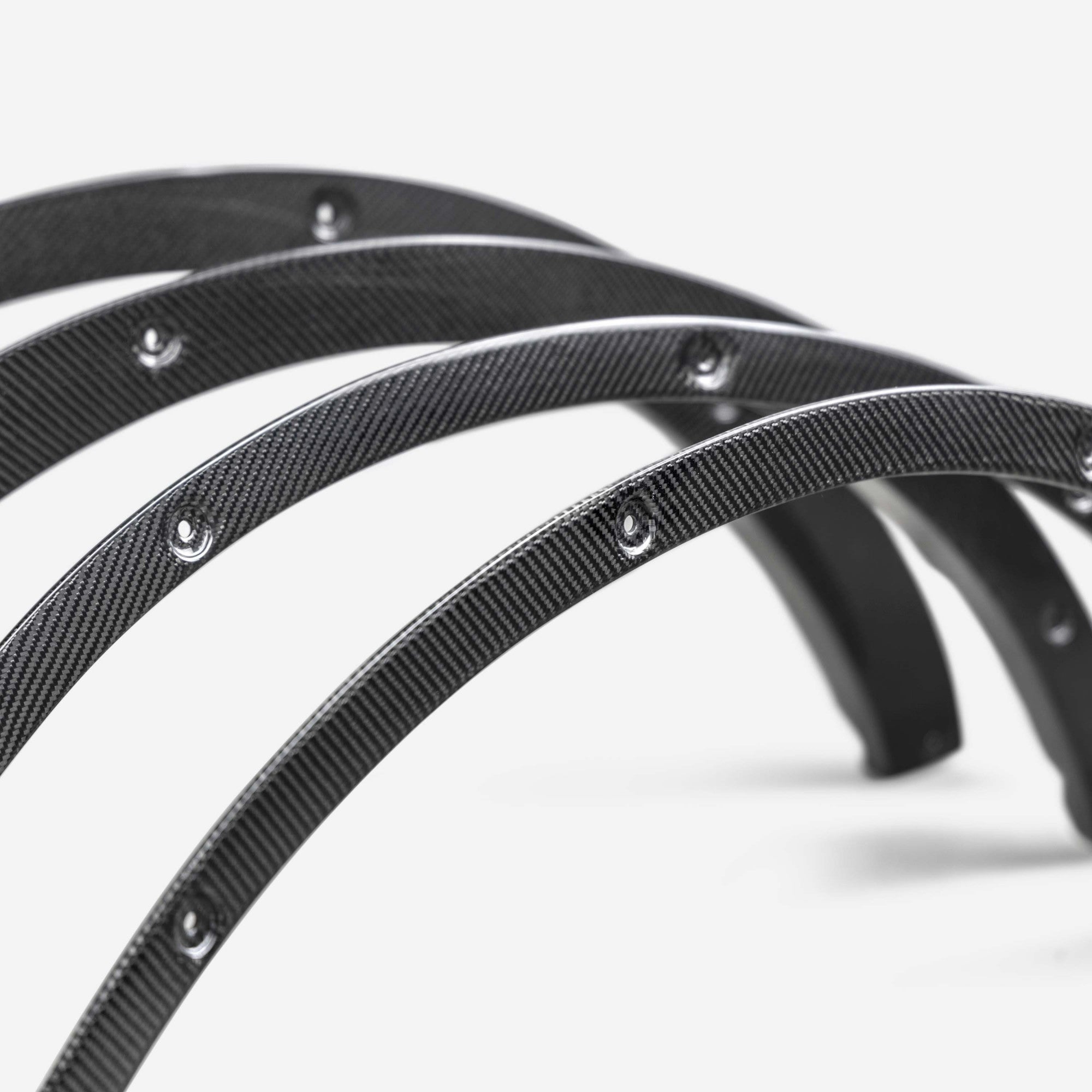 2021-2025 Ford Bronco 4DR Gloss Carbon Fiber Fender Flare Delete Kit 4pcs - Legends Auto Parts
