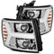 07-13 Chevrolet Silverado LUXX-Series LED Projector Headlights Chrome - Legends Auto Parts