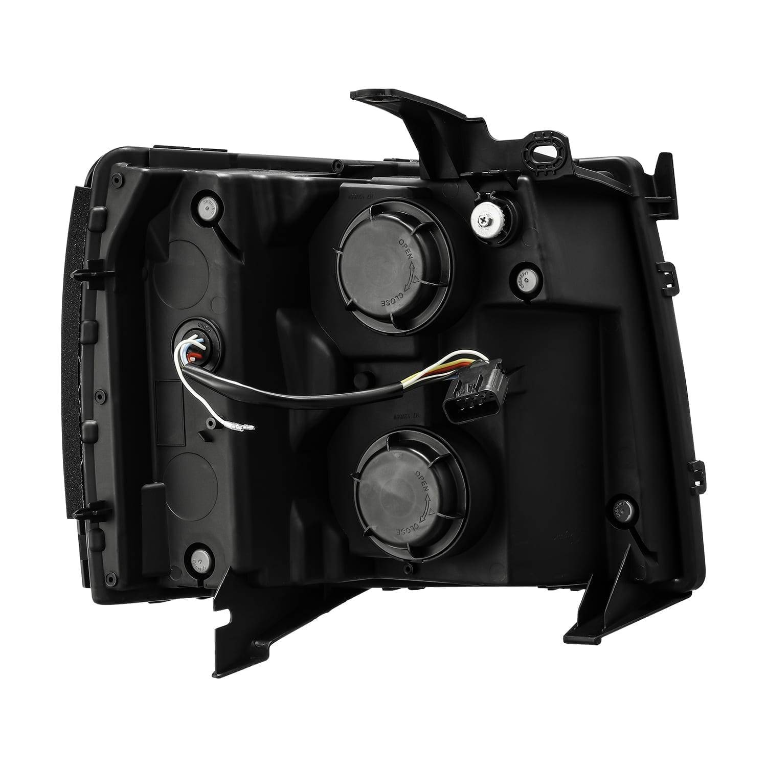 07-13 Chevrolet Silverado LUXX-Series LED Projector Headlights Jet Black - Legends Auto Parts
