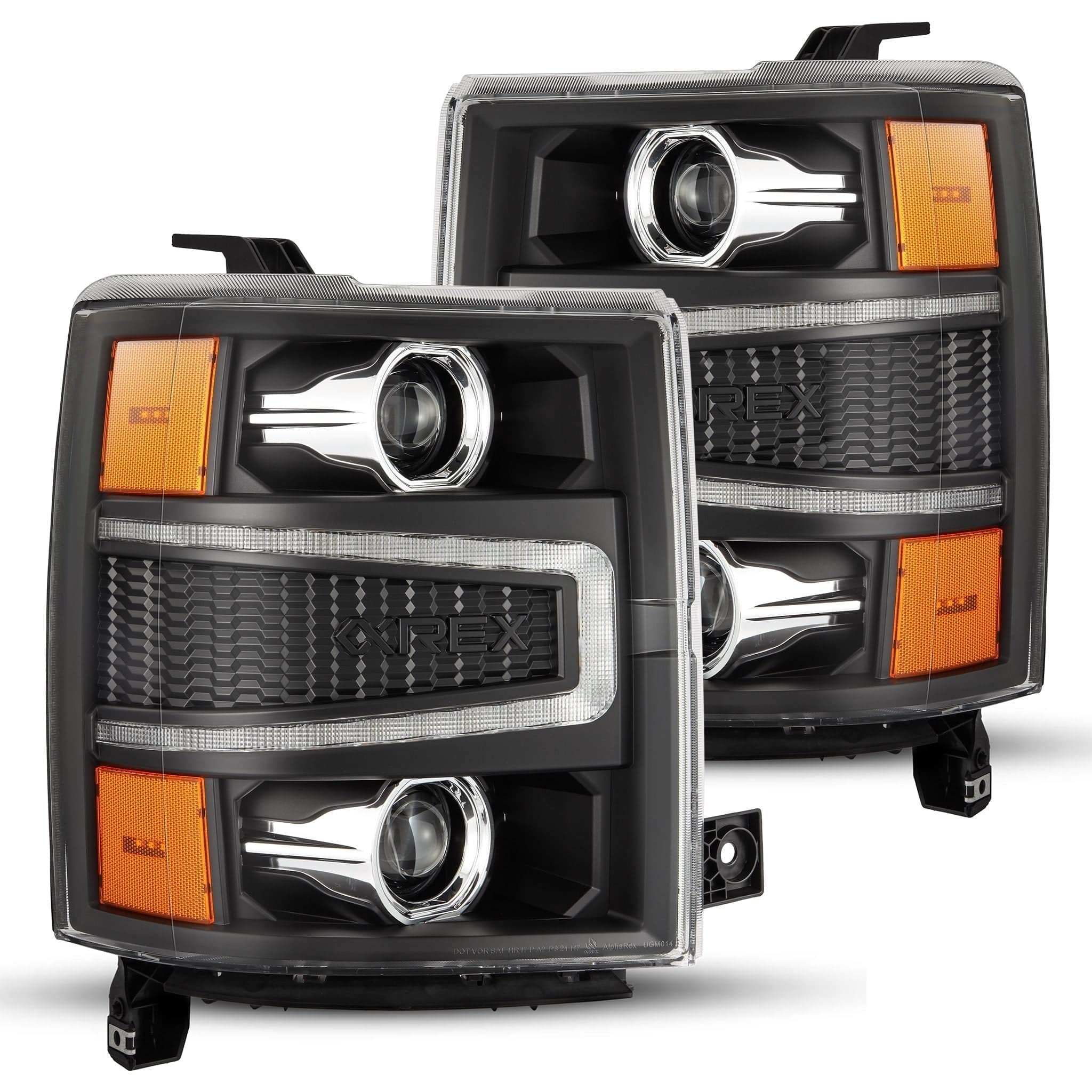 14-15 Chevrolet Silverado LUXX-Series LED Projector Headlights Black