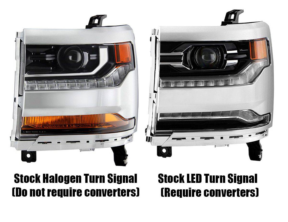 16-18 Chevrolet Silverado 1500 LUXX-Series LED Projector Headlights Alpha-Black