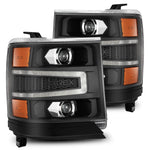 16-18 Chevrolet Silverado 1500 LUXX-Series LED Projector Headlights Black - Legends Auto Parts