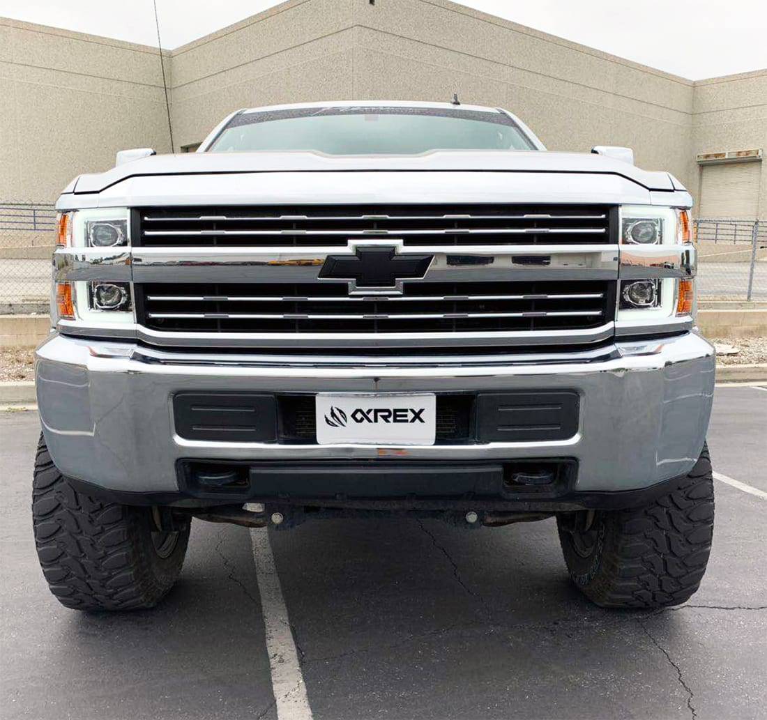 15-19 Chevrolet Silverado 2500HD/3500HD LUXX-Series LED Projector Headlights Chrome