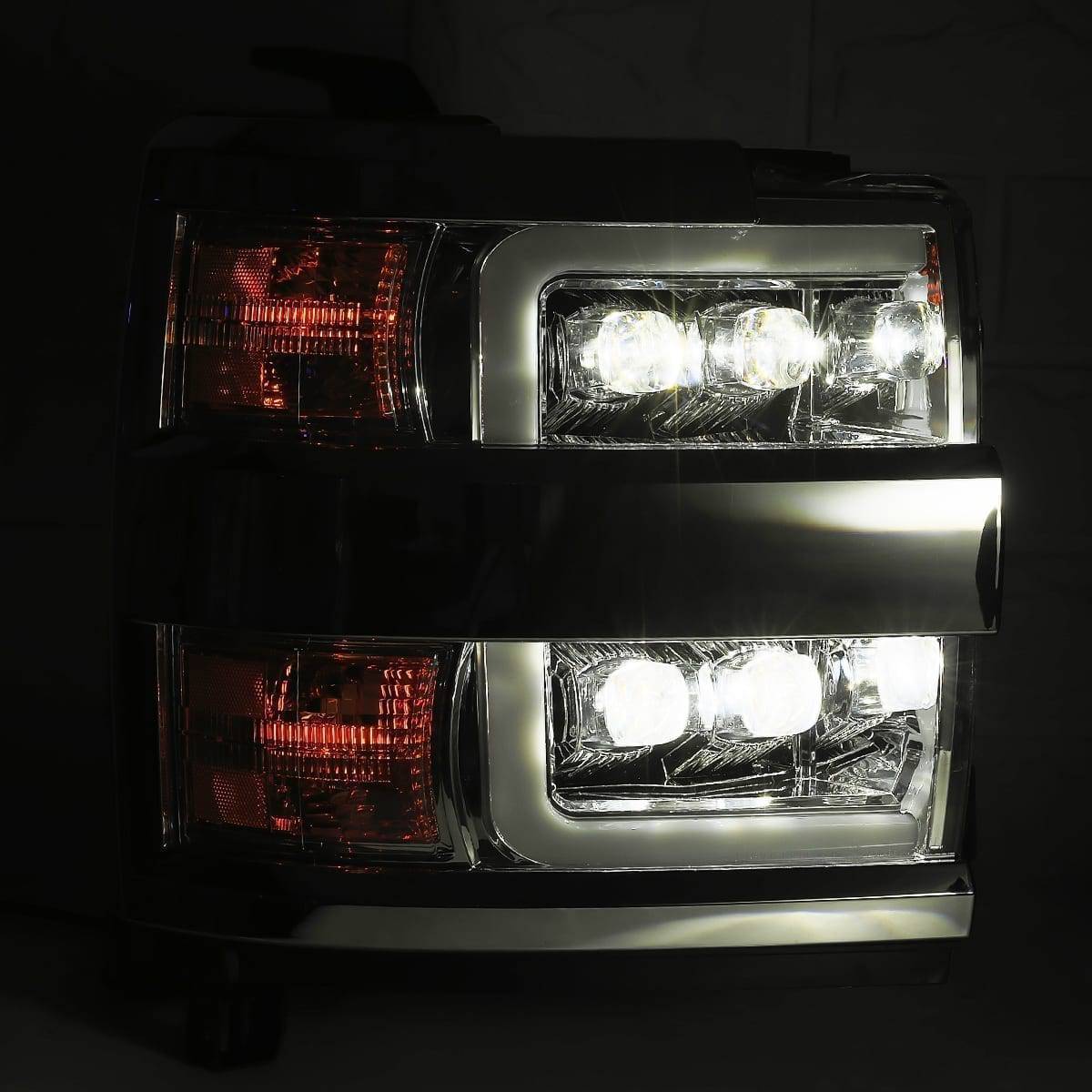 15-19 Chevrolet Silverado 2500HD/3500HD MK II NOVA-Series LED Projector Headlights Black