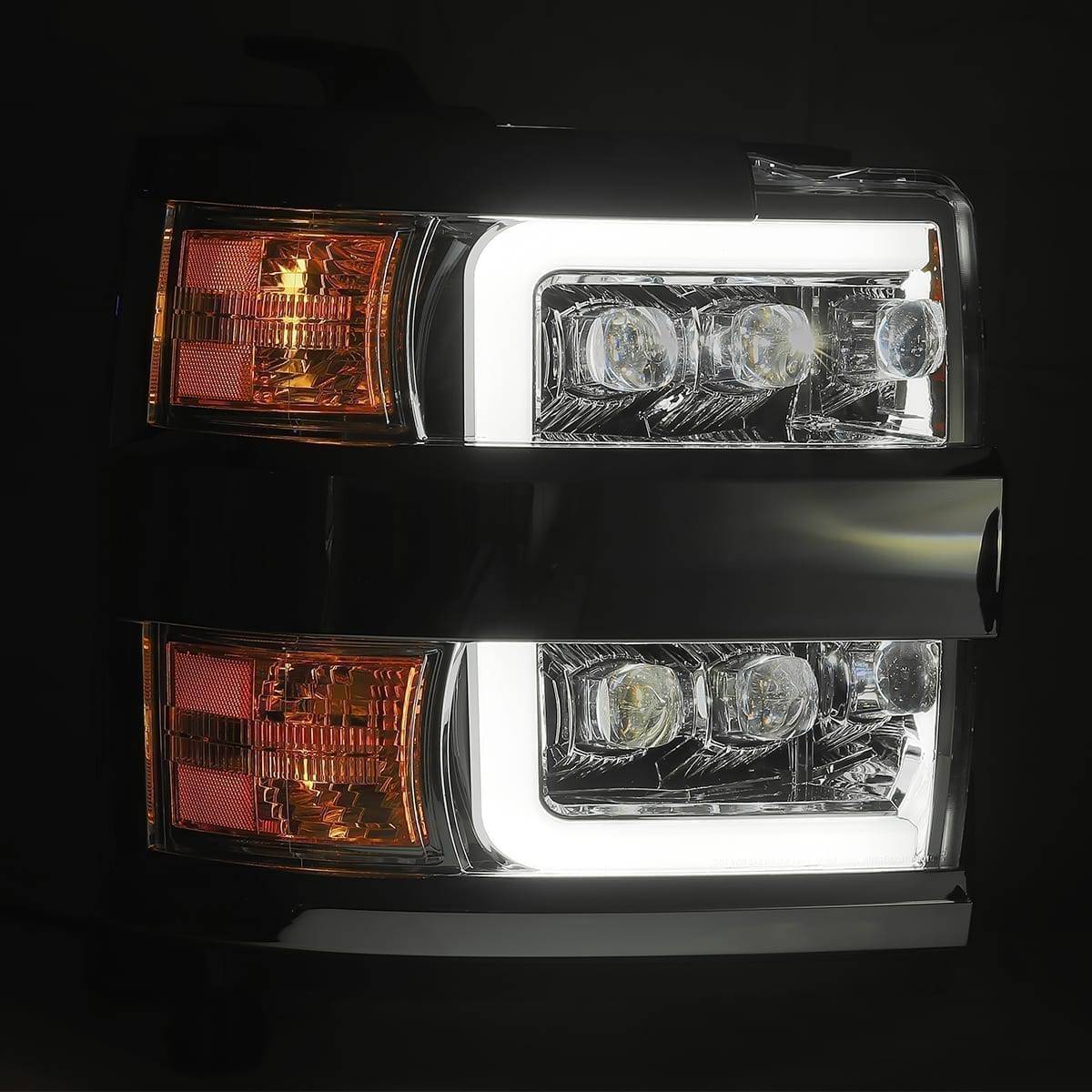 15-19 Chevrolet Silverado 2500HD/3500HD MK II NOVA-Series LED Projector Headlights Chrome