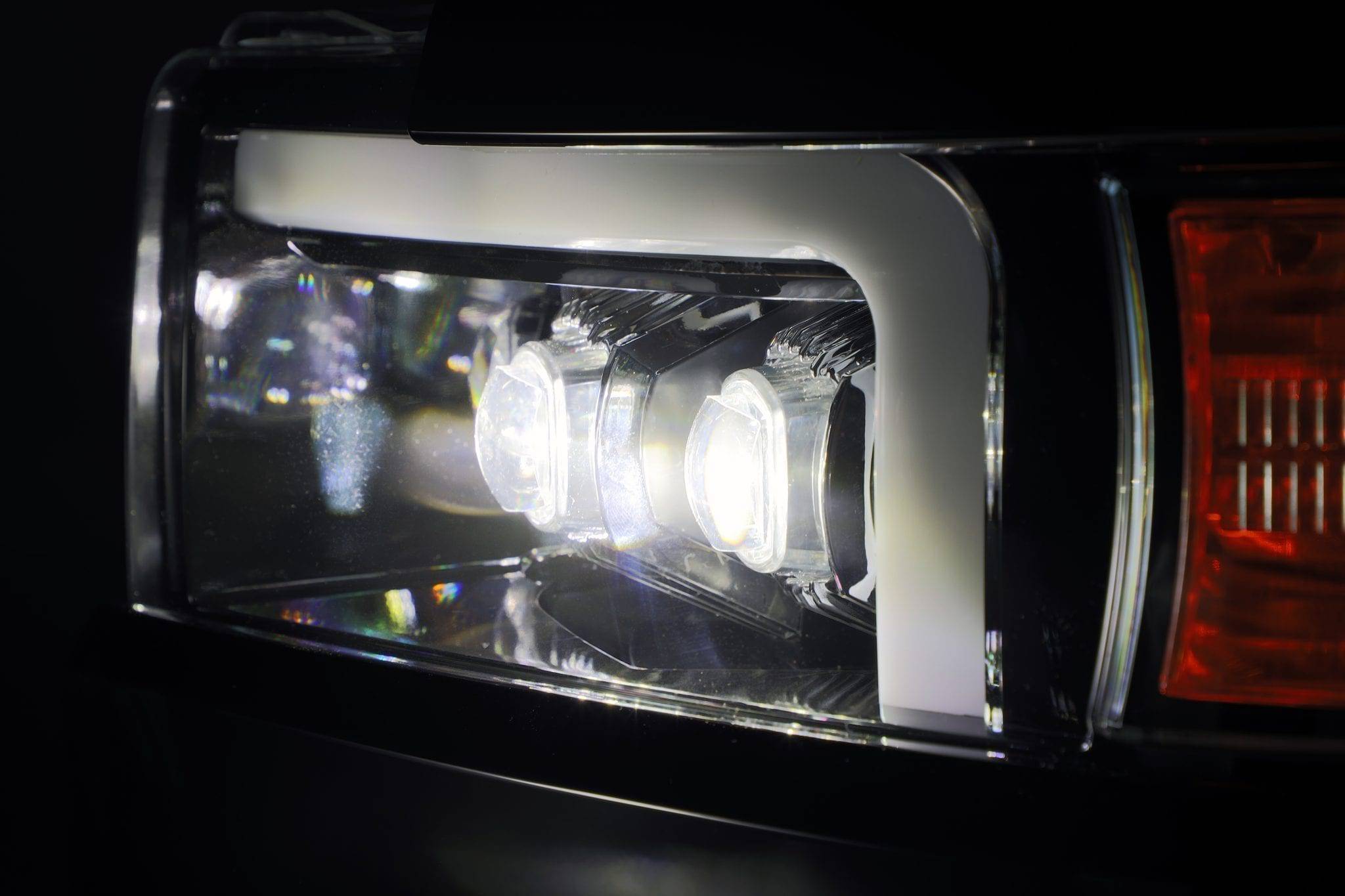 15-19 Chevrolet Silverado 2500HD/3500HD MKII NOVA-Series LED Projector Headlights Jet Black