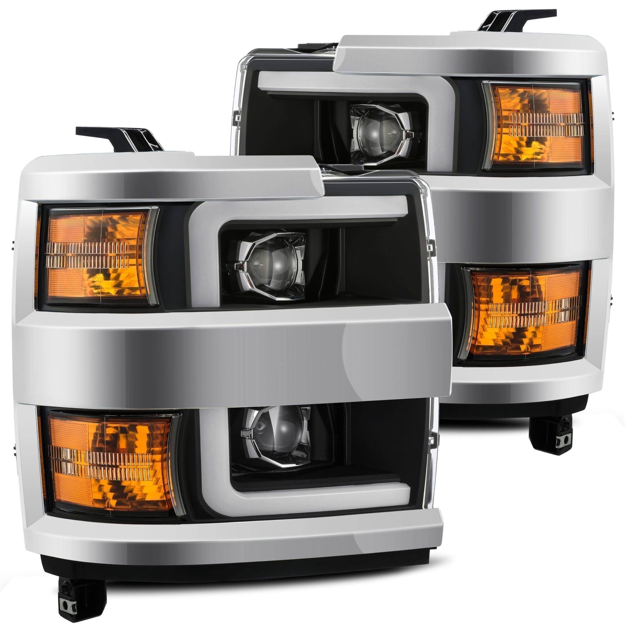 15-19 Chevrolet Silverado 2500HD/3500HD PRO-Series Halogen Projector Headlights Black