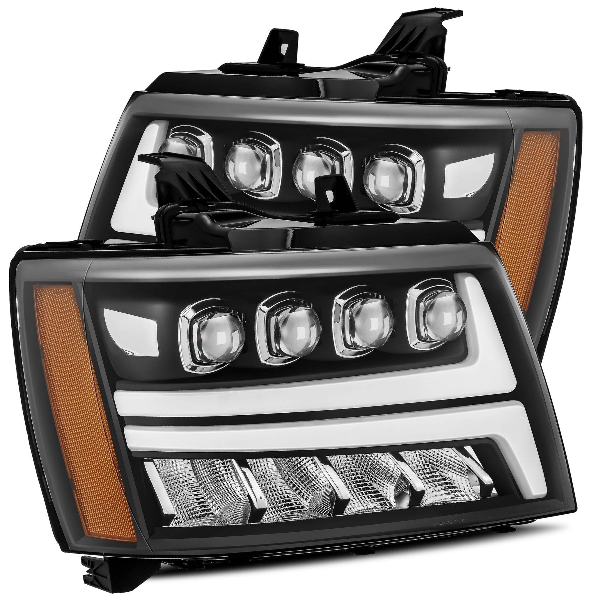 07-14 Chevrolet Tahoe/Suburban/07-13 Avalanche NOVA-Series LED Projector Headlights Black - Legends Auto Parts