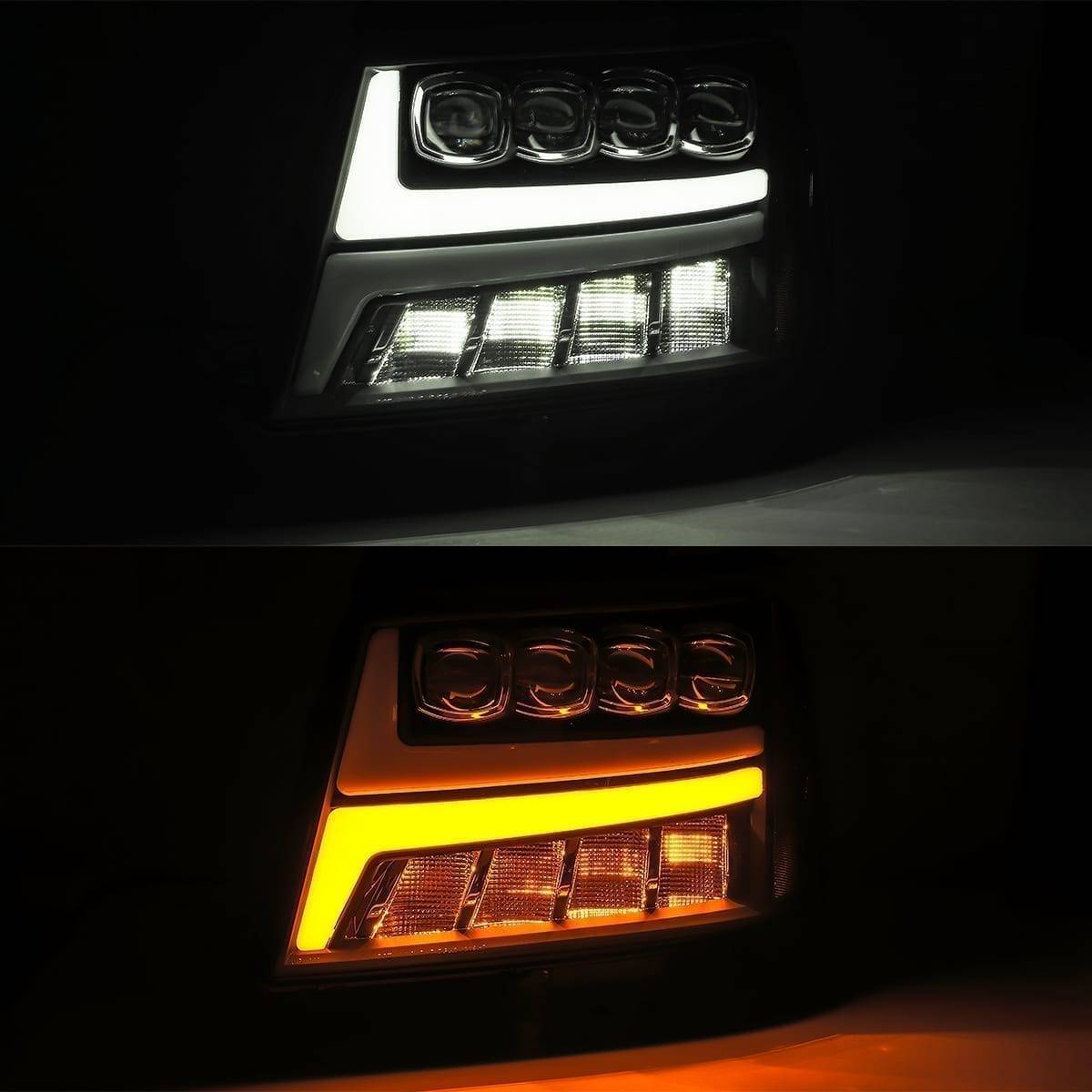 07-14 Chevrolet Tahoe/Suburban/07-13 Avalanche NOVA-Series LED Projector Headlights Black - Legends Auto Parts